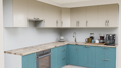 Кухня угловая Пастель Латте 1220